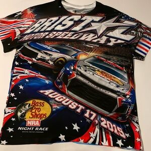 Americas night race souvenir men’s large double sided print shirt